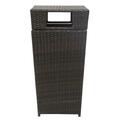 Safavieh 35 X 17.7 X 17.7 In. 18 Gal Bishop Outdoor Wicker Trash Bin, Brown PAT2512A